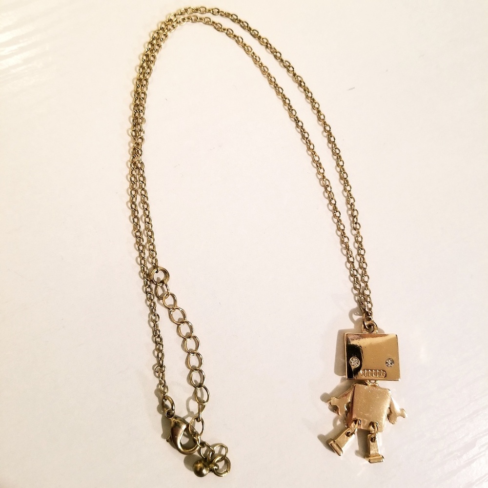 Gold Robot Necklace